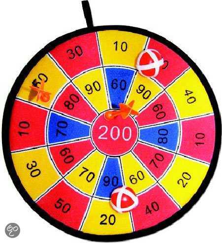 Dartbord Met Pijlen En Ballen