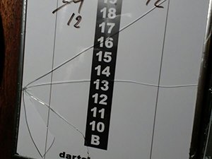 Scherven op vrijdag de dertiende